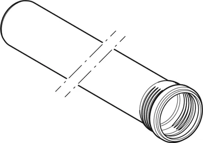 Produktbild von Geberit Rohr, Silent-Pro, mit Schiebemuffe, DN125, 125x250mm, PP-MX, schwarz, Stange mit 250mm, 1 Stk.