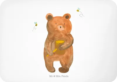 Produktbild von Mr. & Mrs. Panda magnet Bär Honig - Weiß - Geschenk, Verliebte, haftmagnet, whiteboardmagnet, Liebe, Kühlschrankmagnet, spruchmagnet, Partner, Teddy, Notizhalter