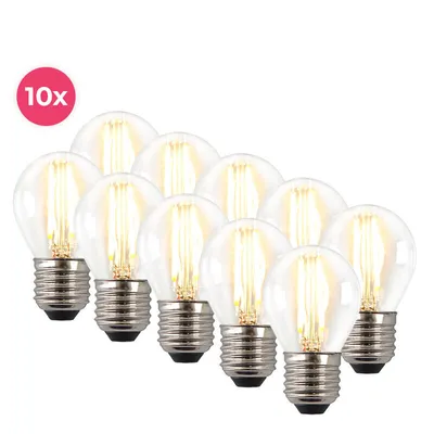 Produktbild von Olucia – 10er-Pack dimmbare LED-Kugelleuchten, E27, 4W, warmweiß