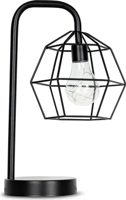 Produktbild von levandeo Tischlampe Metall Schwarz LED 33cm Hoch Lampe Standleuchte Leuchte Deko
