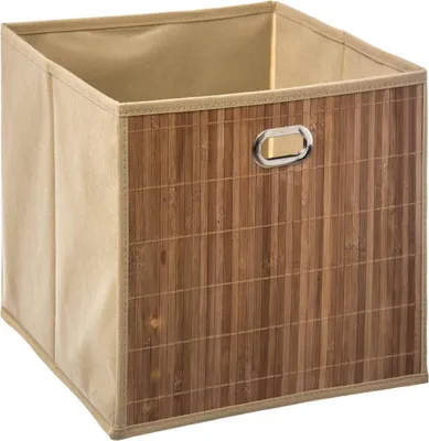 Image de Panier de rangement en bambou, organisateur universel hexagonal avec poignée