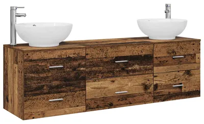 Immagine prodotto di vidaXL Set di mobili da bagno, 3 pezzi, legno di recupero, 49,5 x 44,5 x 65 cm