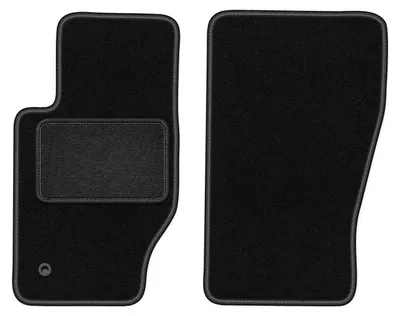 Obrázek produktu pro Přední velurové autokoberce na míru pro Jeep Grand Cherokee III WK (2005-2010, pole) černé, sada 2 ks, s úchyty