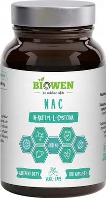 Obrázok produktu pre NAC (N-ACETYL-L-CYSTEÍN) (600 mg) BEZLEPKU 100 KAPSULÍ - KONOPOV (BIOWEN)