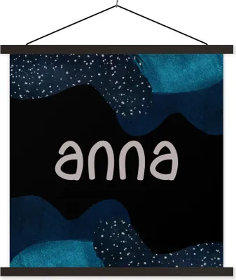 Produktbild von MuchoWow® Textilposter Anna - Pastell - Mädchen 120x120 cm mit schwarzem Rahmen - Aufhängungsset