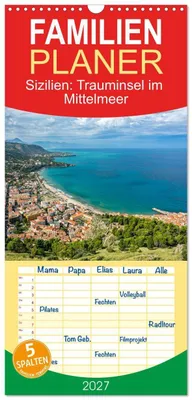 Produktbild von Familienplaner 2027 - Sizilien: Trauminsel im Mittelmeer mit 5 Spalten (Wandkalender, 21 x 45 cm) CALVENDO