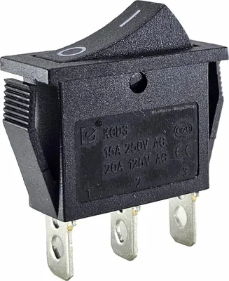 Produktbild von Wippschalter, Umschalter, Kippschalter, Geräteschalter 3-polig 15A 250 Ein/Ein