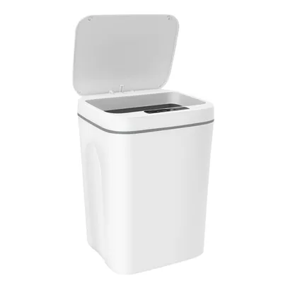 Image de Poubelle à capteur 16 L pour la cuisine, poubelle automatique blanche Poubelle, corbeille à papier pour la salle de bain et le bureau