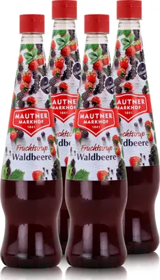 Produktbild von Mautner Getränkesirup Waldbeere 0,7L - Softdrink, Cocktails (4er Pack)