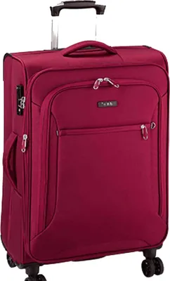 Produktbild von Großer Leichter Trolley Stoffkoffer Reisegepäck Rot 78 cm 3,5 kg Bowatex