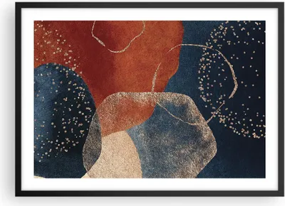 Produktbild von Gerahmtes Poster - Schwarzer Rahmen - Die Farben Formen Geometrie - 70x50 cm - Wand Bild - Wanddeko - Wandbilder - Kunstposter - Wandposter - Bilderrahmen - Bilder - Kunstdruck - P2BAA70x50-5098