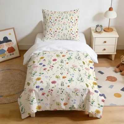 Image de Housse de couette en microfibre, 140 x 200 cm, pour lit d'enfant, de couleur vive