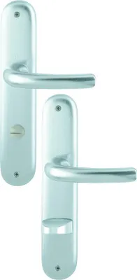 Produktbild von Langschildgarnitur Tôkyô 1710/273P Alu.F1 SK/OL 78mm DIN L/R HOPPE