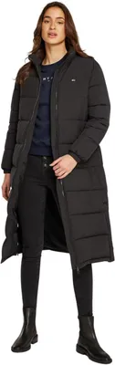 Produktbild von Tommy Jeans Damen Daunenmantel Maxi Essential Puffer Knielang, Schwarz (Black),