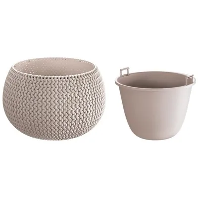 Image de Květináč SPLOFY BOWL s vkladem 29 cm - barva: mocca