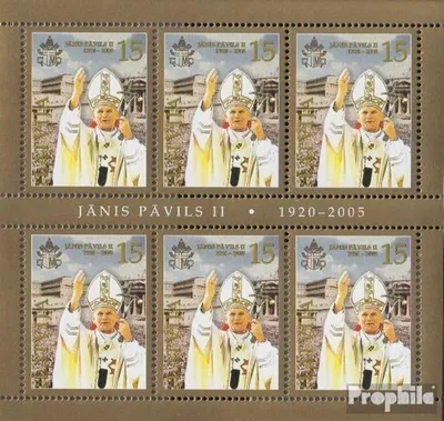 Produktbild von Briefmarken Lettland 2005 Mi 641Klb Kleinbogen (kompl.Ausg.) postfrisch Papst