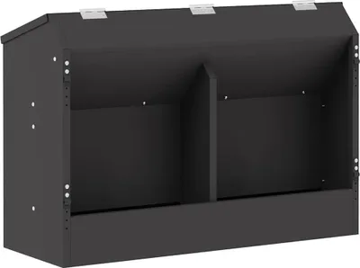 Image de vidaXL Nourrisseur pour lapins Noir 64,5 x 25,5 x 45,5 cm