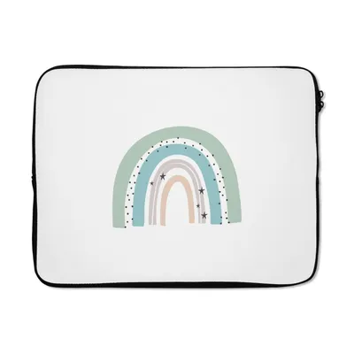 Produktbild von MuchoWow® Laptop Hülle 15 Zoll Regenbogen - Kinder - Sterne - Tupfen - Pastell Laptoptasche - Laptoptasche - Sleeve - Rundum-Schutz