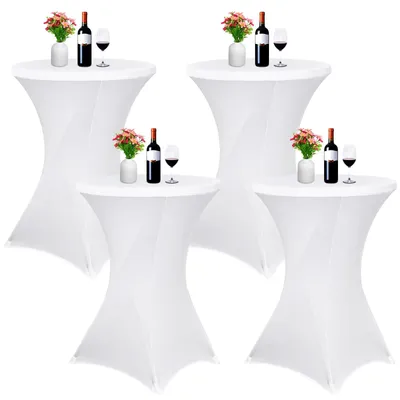 Produktbild von Stretch Statafelhussen Set, 4 Stück, Ø 80-85 cm, für Bistrotische