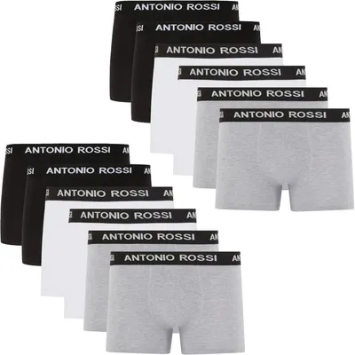 Produktbild von ANTONIO ROSSI 12er-Pack Boxershorts Herren Baumwolle, Stretch-Bund