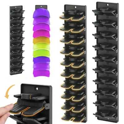Caphouder 2er-Set, Wandorganizer für Baseballcaps, schwarz
