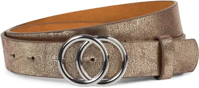 Produktbild von styleBREAKER Damen Gürtel 3 cm | Glänzende Ringschnalle in Gold oder Silber | Verstellbarer Taillengürtel & Hüftgürtel | Glattes Kunstleder für Kleider & Jeans