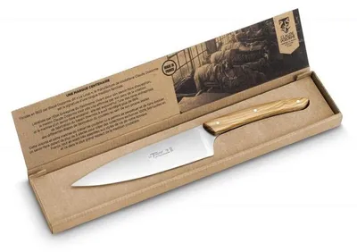 Image de Couteau du chef 18cm bois d'olivier - Claude Dozorme - 6.90.136.89M -