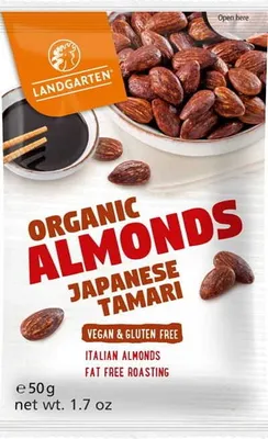 Produktbild von Mandel geröstet in Sauce Tamari glutenfrei  50 g - LANDGARTEN