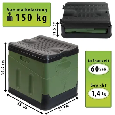 Imagen del producto de Inodoro portátil para camping: WC móvil para camping y viajes. Gran capacidad. Resistencia de hasta 150 kg. Para uso en exteriores