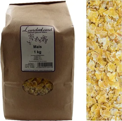 Produktbild von Lunderland Maisflocke 1kg Einzellfuttermittel für Hunde und Katzen barf