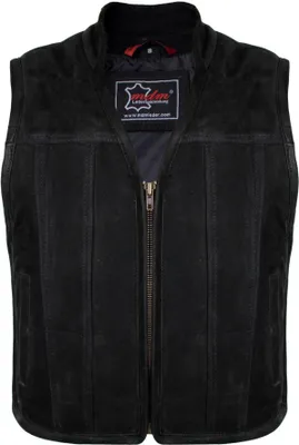 Produktbild von Herren Lederkutte Kutte Lederweste Bikerweste Motorrad Weste Nubuk Leder Rocker(M)
