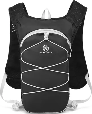 Produktbild von Ultralight Laufrucksack Trinkrucksack für Herren und Damen - Trailrunning Rucksack zum Laufen oder Wandern - Marathoner mit 2 L Trinkblase und 500 ml Wasserflasche