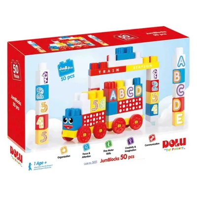 Image de Dolu Blokkentrein met 50 Blokken