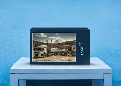 Produktbild von hansepuzzle 42374 - Lkw Puzzle, 1000 Teile, Fortbewegung, 60,0 x 46,0cm mit hochwertiger Aufbewahrung, Kartonbox und wiederverschließbarem Beutel