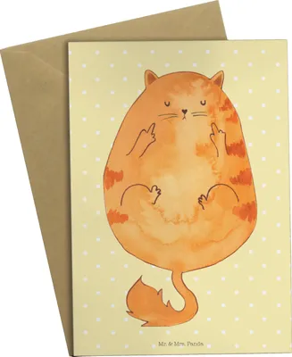 Produktbild von Mr. & Mrs. Panda Klappkarte Katze Frühaufsteher - Gelb Pastell - Geschenk, Kaffee, osterkarte, Katzen, Glückwunschkarte, Grußkarte, einladungskarten, weihnachtskarten