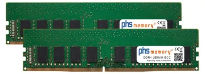 Immagine prodotto di Kit di memoria RAM PHS-memory 16GB (2x8GB) per QNAP TS-883XU-RP DDR4 UDIMM ECC 2400MHz (SP285468)