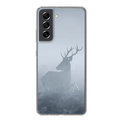 Produktbild von MuchoWow® Handyhülle Schutzhülle Hülle für Samsung Galaxy S21 FE Hirsche - Nebel - Wald Silikon Softcase Handy Hülle - Mobiltelefonhülle