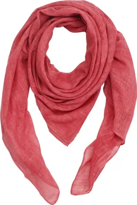 Produktbild von Baumwolltuch - rot - himberrot - Melange-Look - quadratisches Tuch