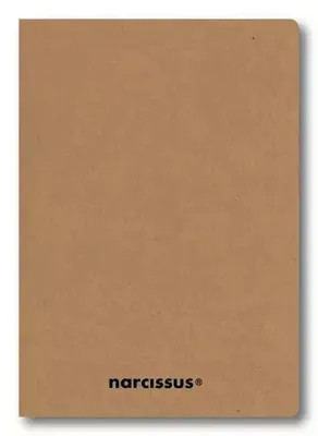 Productafbeelding van A5 notitieboekje/56 pagina's, geruit, van gerecycled kraftpapier (6 stuks), merk NARCISSUS