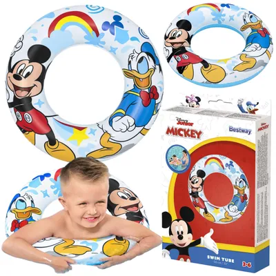 Produktbild von DISNEY Mickey Mouse aufblasbarer Schwimmring für Kinder, Schwimmring für den Pool, 56 cm