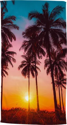 Produktbild von Beach towel Good Morning 100x180 cm - palm trees