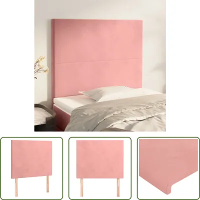 Produktbild von The Living Store Kopfteile 2 Stk. Rosa 90x5x78/88 cm Samt