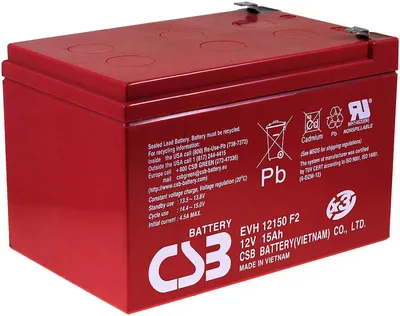 Image de Batterie plomb CSB EVH12150 12V 15Ah cycle stable