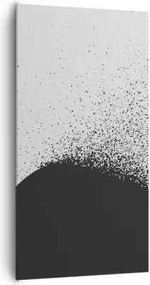 Produktbild von Bild auf Leinwand - Leinwandbild - Einteilig - Abstraktion Schwarzweiß Geometrie - 65x120cm Wand Bild Wanddeko Wandbilder Leinwanddruck Bilder Wanddekoration Leinwand bilder PA65x120-4922