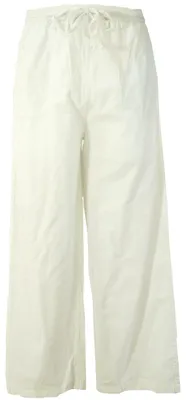 Produktbild von Leichte Yoga Hose, Tai Chi Hose, Sommerhose, Uni Baumwollhose - Naturweiß, Herren, Baumwolle, Größe: L