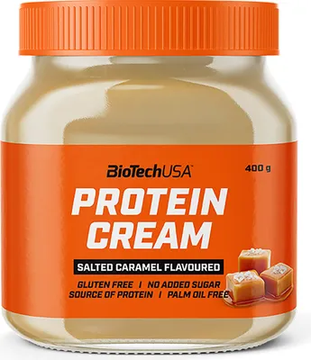 Image de Pâtes à Tartiner Protéinées - Biotech USA - Protein cream (400g) - Saveur Caramel Salé
