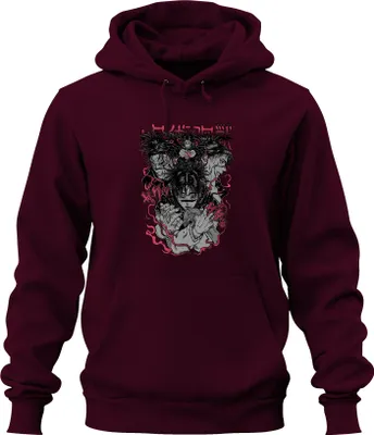 Produktbild von 呪術廻戦 Sukuna Yuji Megumi Anime Manga Geschenk Anime Ästhetik Uni Hoodie Kapuzenpullover, Burgundy, XL