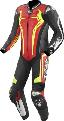 Immagine prodotto di Tuta in pelle da moto Arlen Ness Sugello 2 1 pezzo, nero/rosso/giallo, 52
