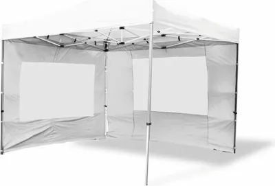 Obrázek produktu pro Zahradní párty stan nůžkový 3x3 m, bílý Garth + 4 boční stěny