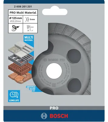 Image de Meule boisseau PRO Multi Material, 5 x 125 x 22,23 mm
